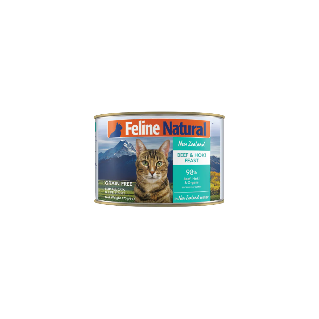 Feline Natural F9 Canned Cat Food Wet Food Beef and Hoki Feast 170g (2449)  