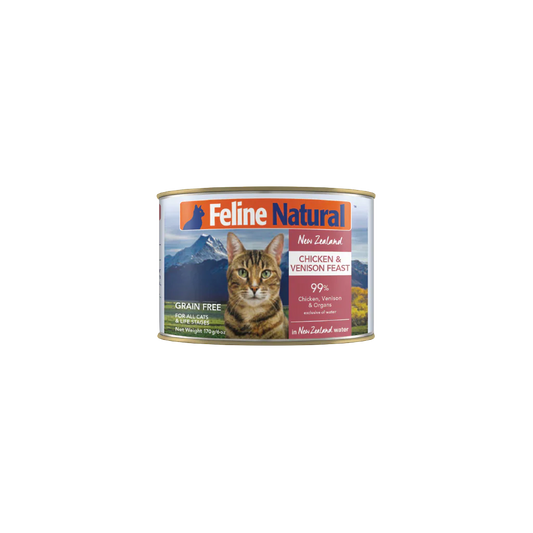 Feline Natural F9 Canned Cat Food Wet Food Chicken and Venison Feast 170g (2451)  