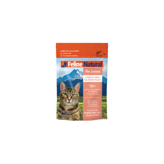Feline Natural F9 Cat Wet Food Lamb and Salmon Feast 85g (2180)  