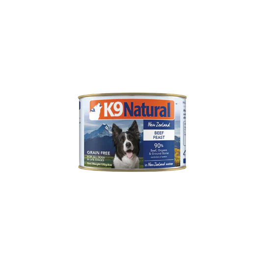 K9 Natural Canned Dog Food Wet Food Beef Feast 170g (2454)  