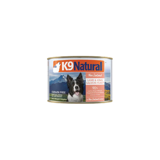 K9 Natural Canned Dog Food Wet Food Lamb and Salmon Feast 370g (1977)  
