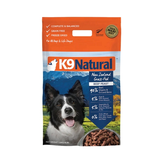 K9 Natural Freeze Dried Dog Food Beef Feast 1.8kg  