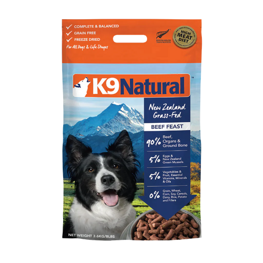 K9 Natural Freeze Dried Dog Food Beef Feast 3.6kg  