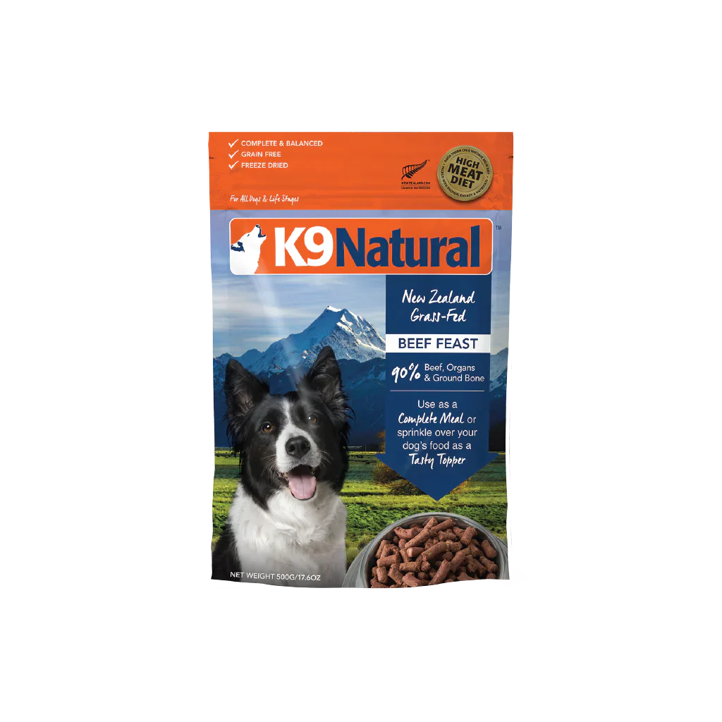 K9 Natural Freeze Dried Dog Food Beef Feast 500g  