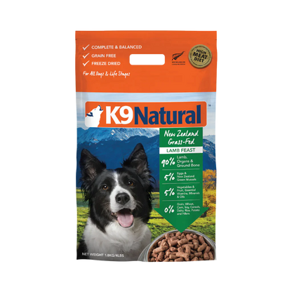 K9 Natural Freeze Dried Dog Food Lamb Feast 1.8kg  