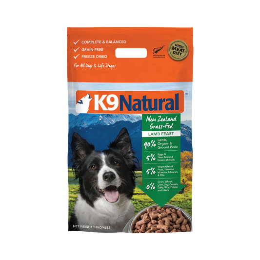 K9 Natural Freeze Dried Dog Food Lamb Feast 1.8kg  