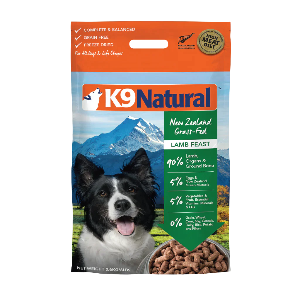 K9 Natural Freeze Dried Dog Food Lamb Feast 3.6kg  